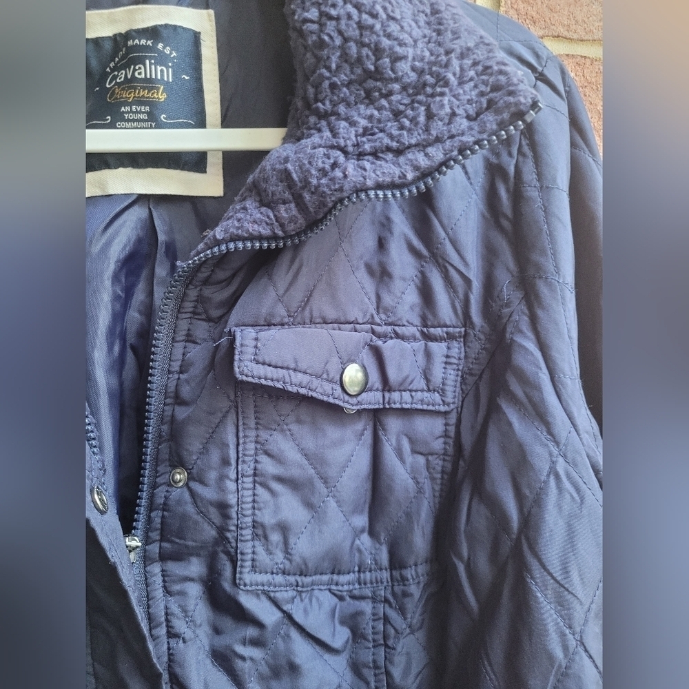 Cavalini Women's Navy Quilted Jacket - Picture 7 of 11